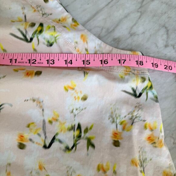 Rebecca Taylor ballet combo dress blush floral shift halter size 4 cotton - Picture 7 of 8